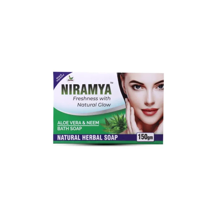 Niramya Herbal Aloe Vera and Neem Natural Bath Soap - Image 6