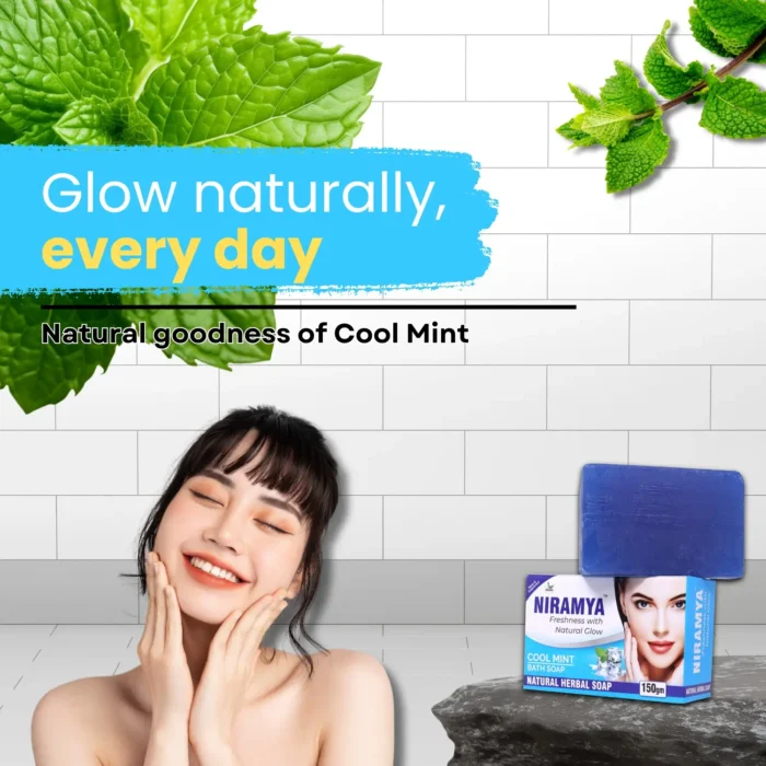 Niramya Herbal Cool Mint Natural Bath Soap